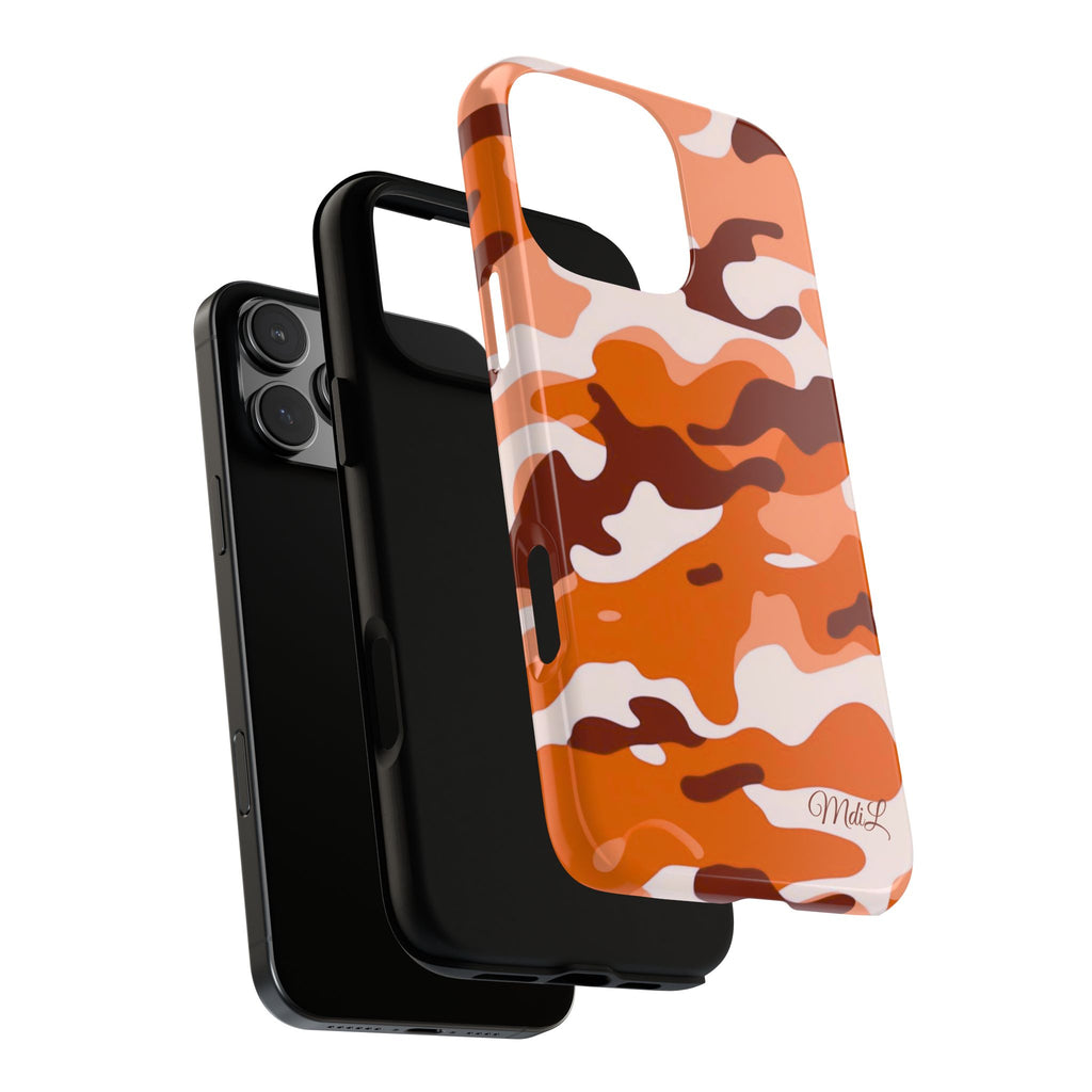 Orange Camo iPhone Case