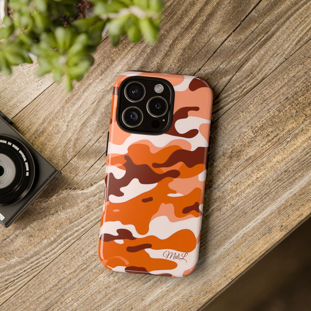 Orange Camo iPhone Case