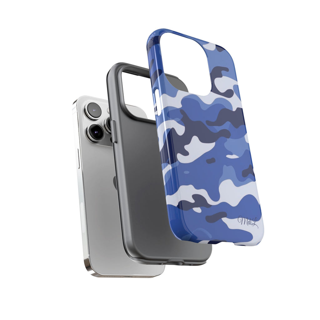 Deep Blue Camo iPhone Case