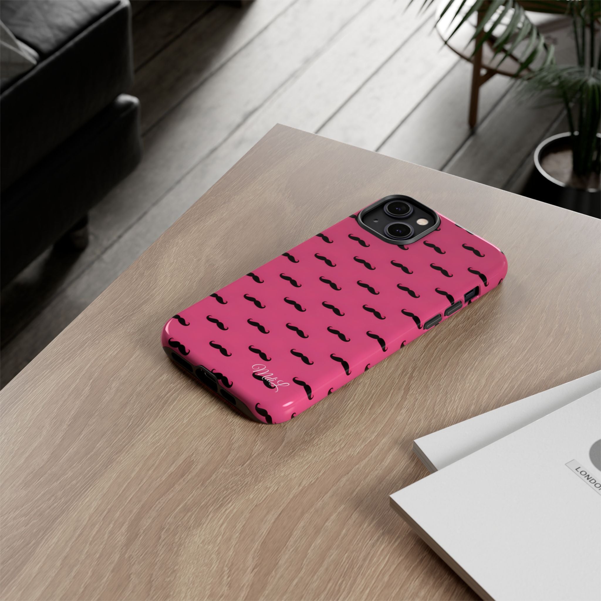Pink Moustache iPhone Case