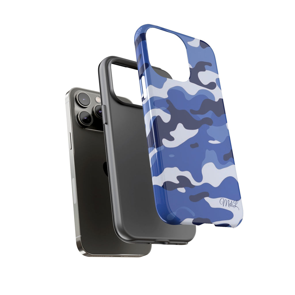 Deep Blue Camo iPhone Case