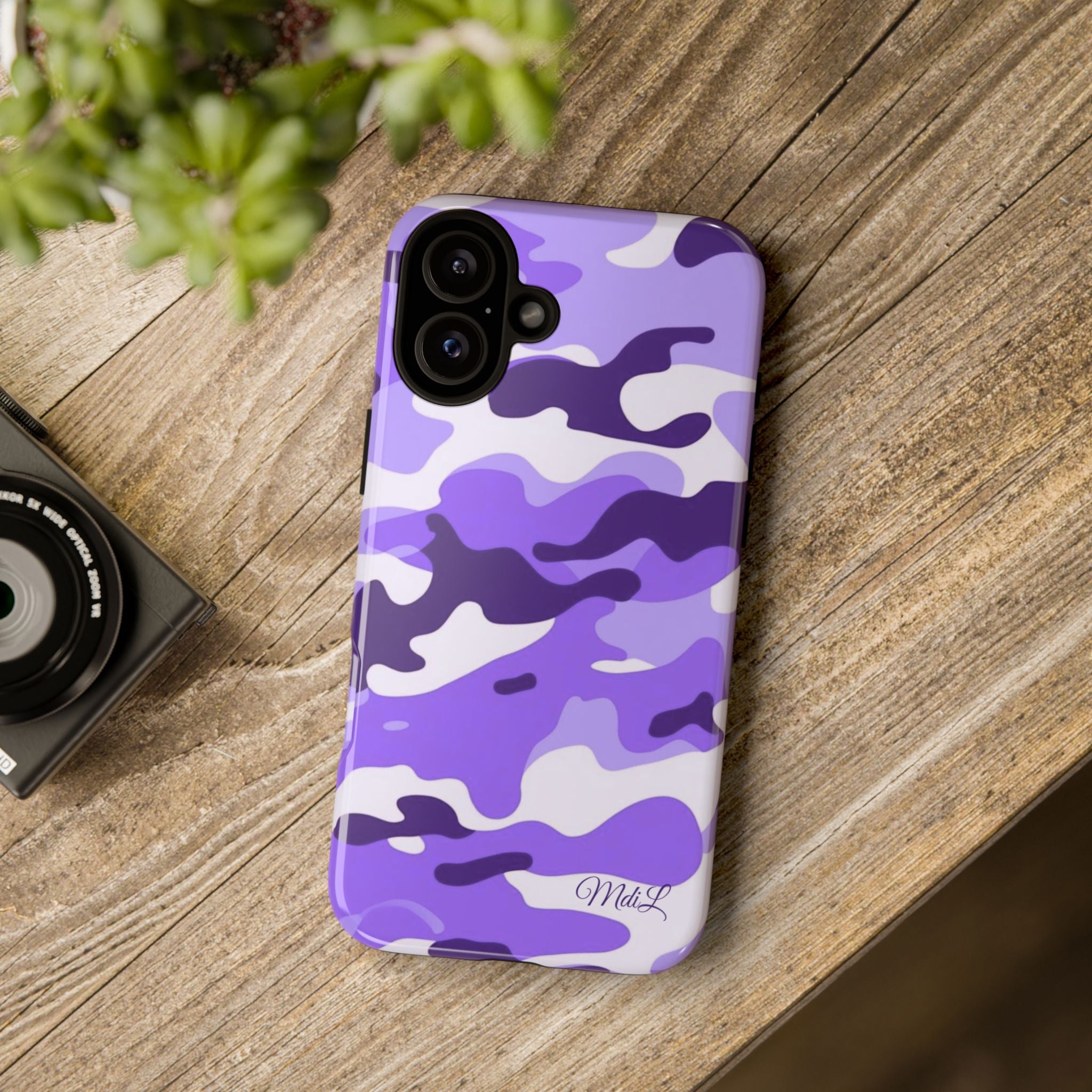 Purple Camo iPhone Case