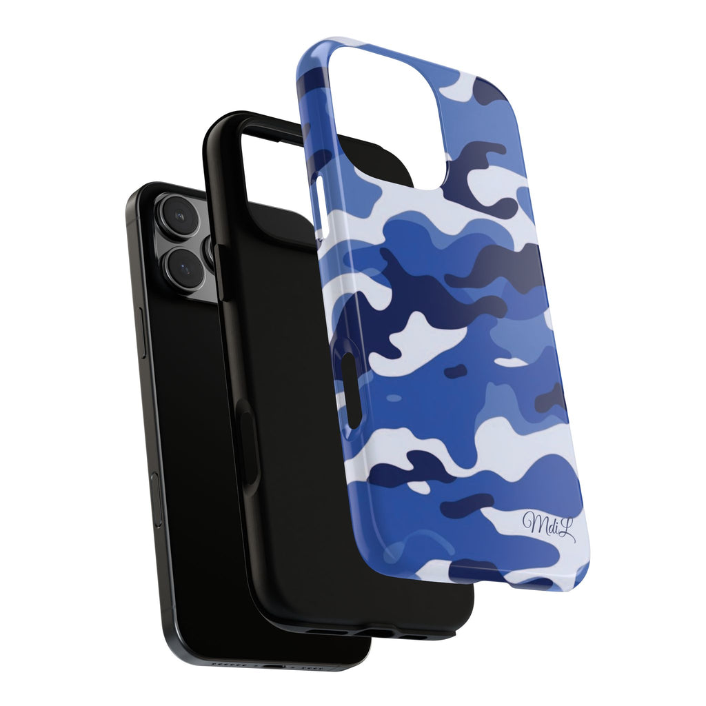 Deep Blue Camo iPhone Case