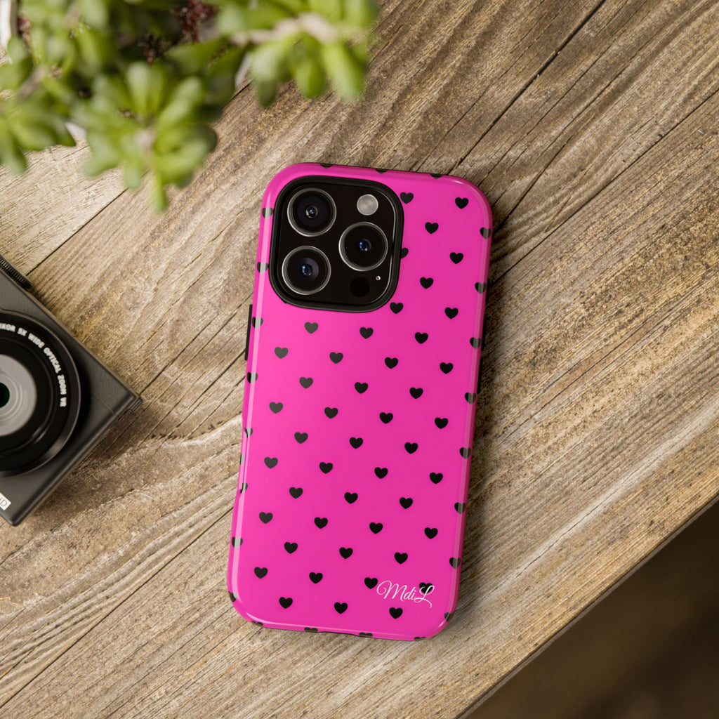 Dotted Hearts | Neon Pink - Mare di Luna