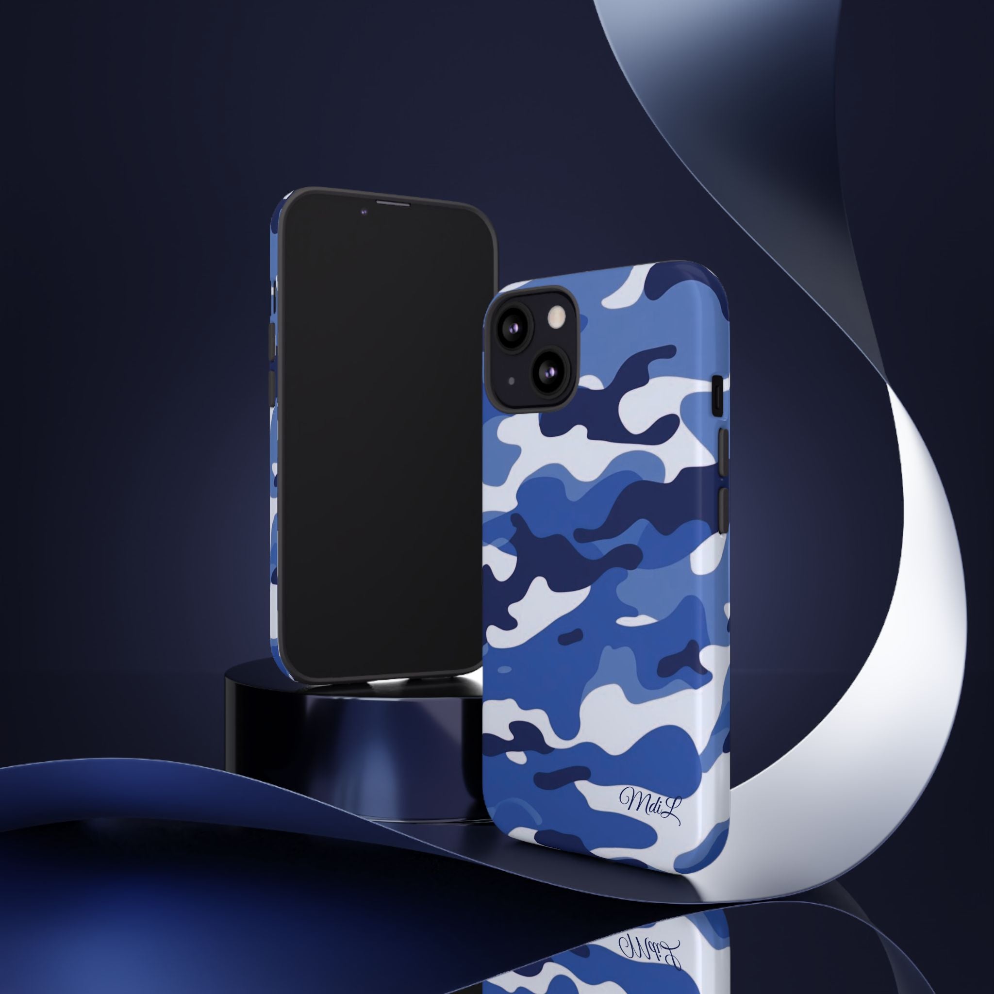 Deep Blue Camo iPhone Case