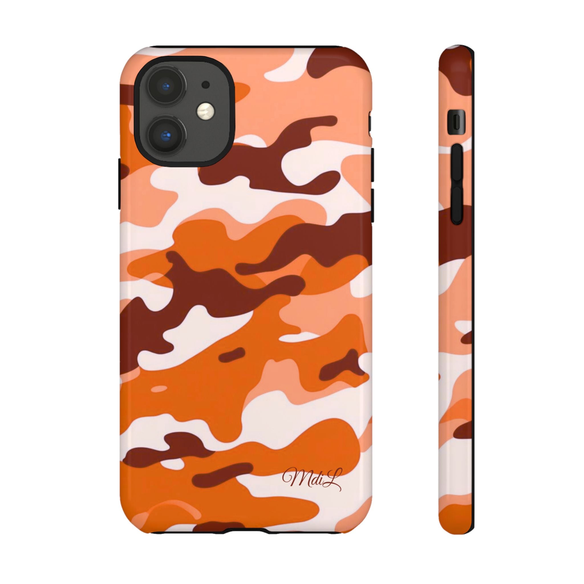 Orange Camo iPhone Case