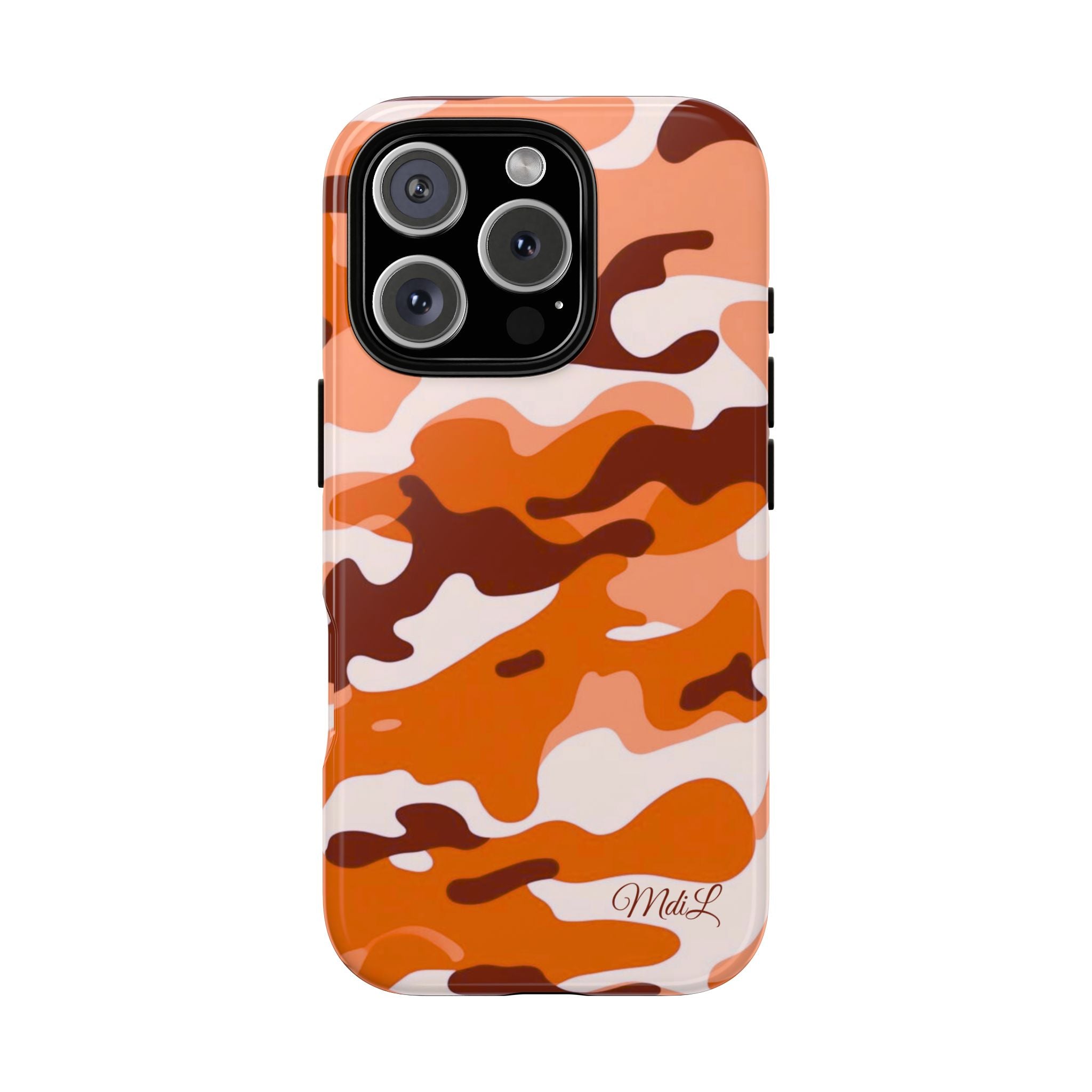 Orange Camo iPhone Case