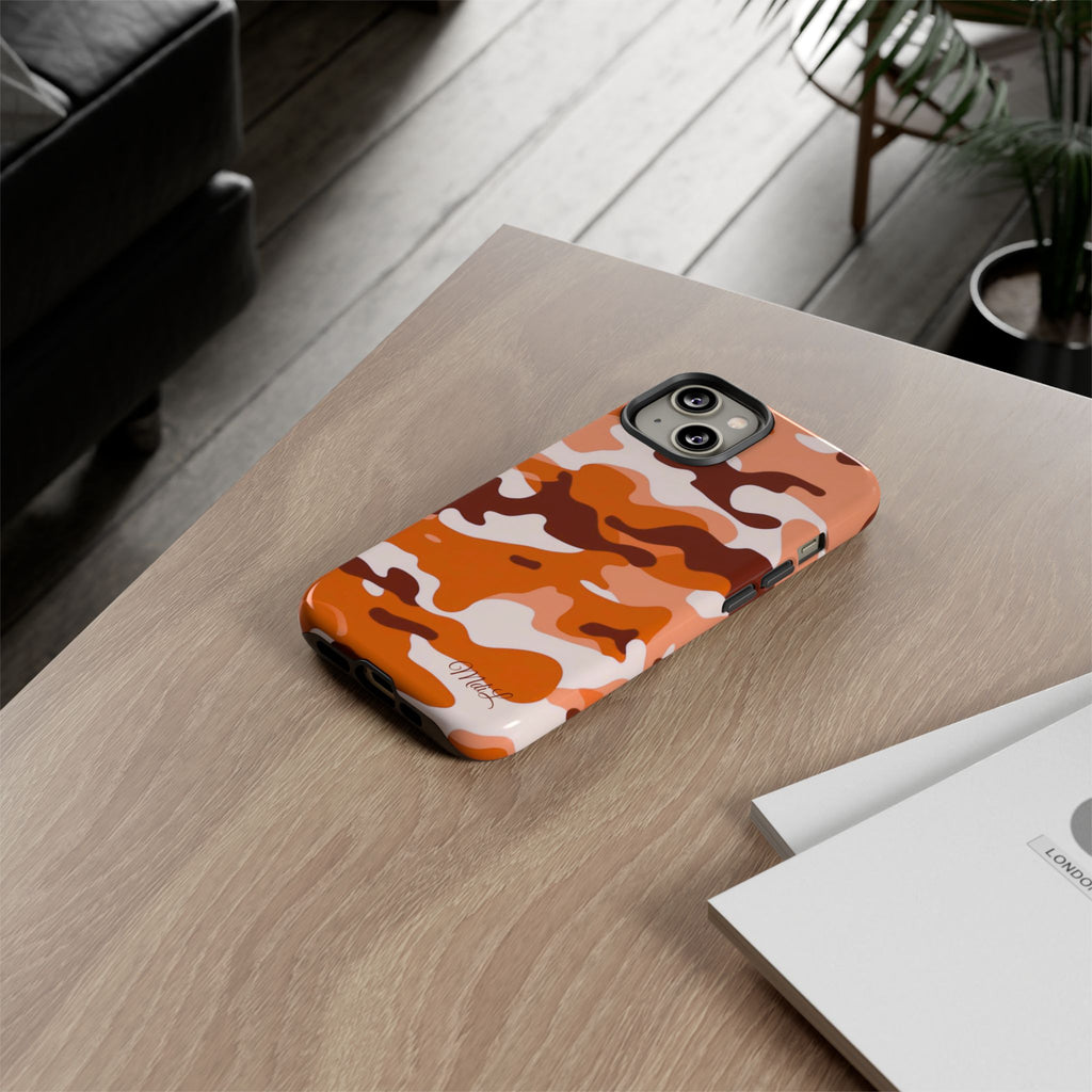 Orange Camo iPhone Case