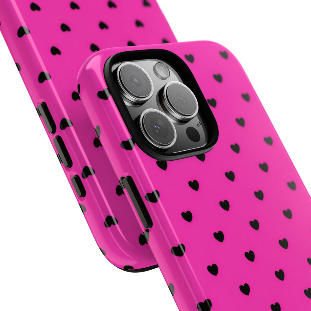 Dotted Hearts | Neon Pink - Mare di Luna