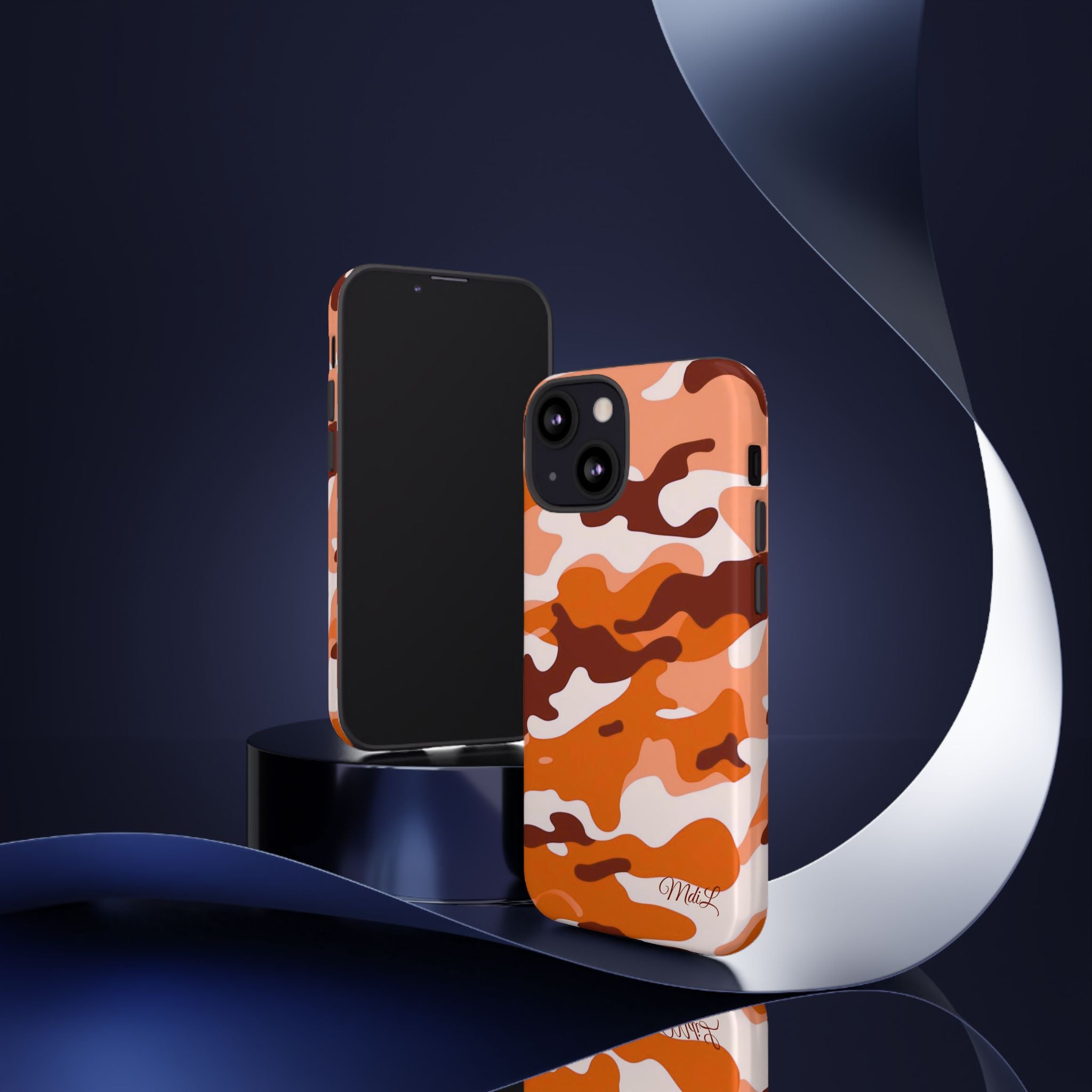Orange Camo iPhone Case