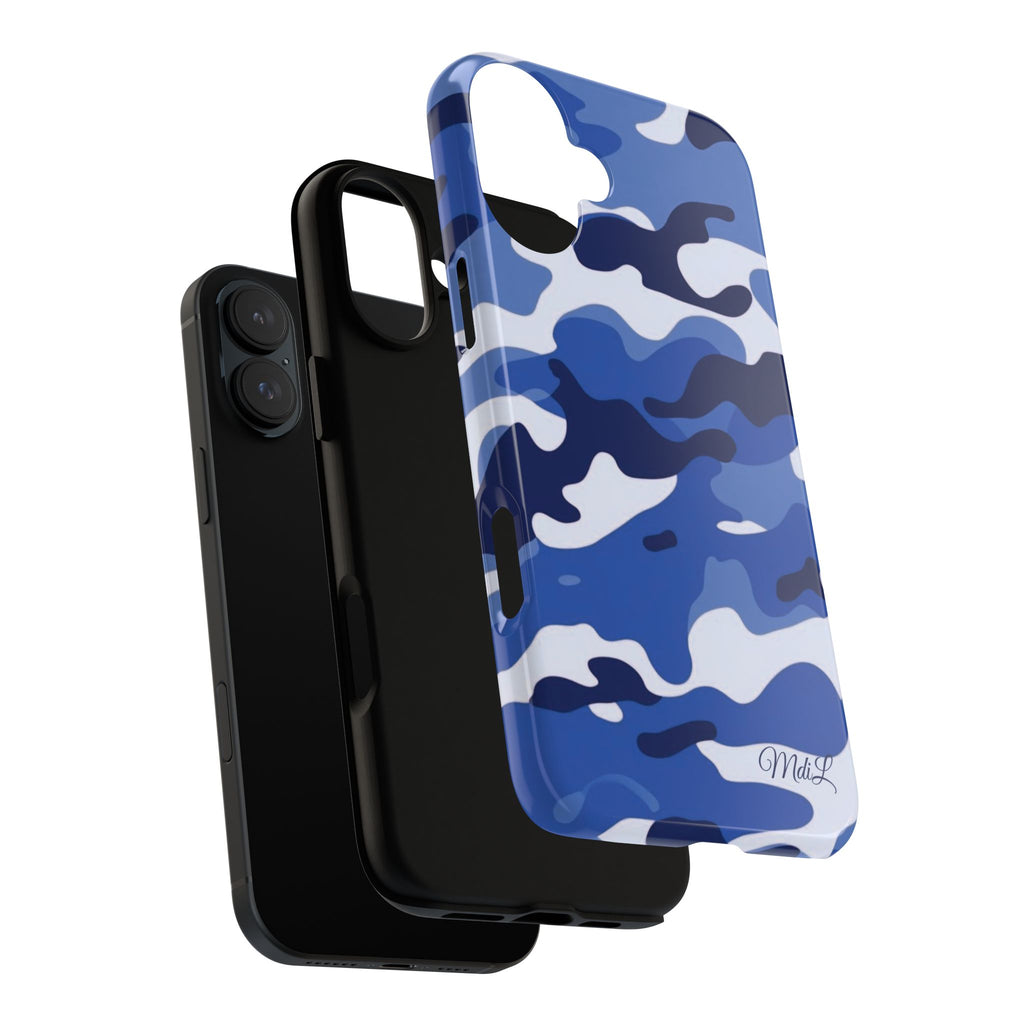 Deep Blue Camo iPhone Case