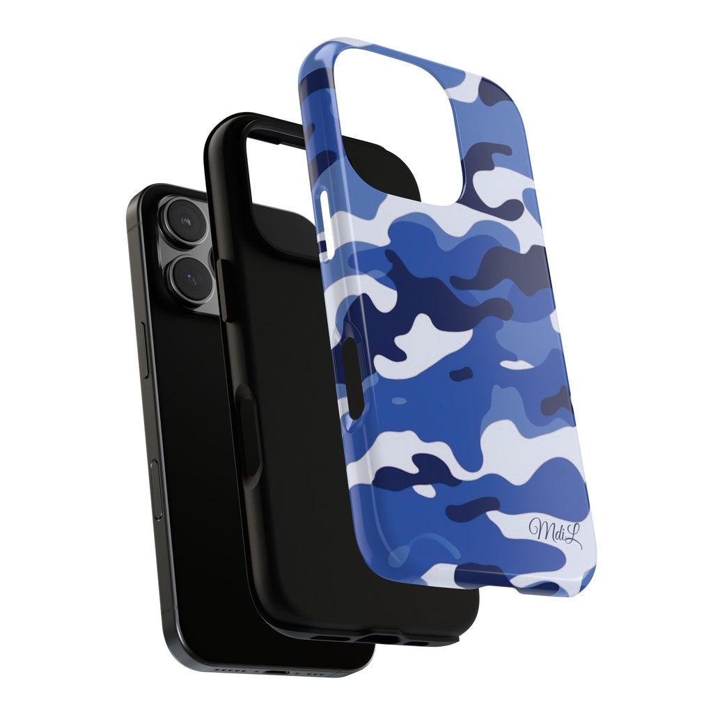 Deep Blue Camo iPhone Case