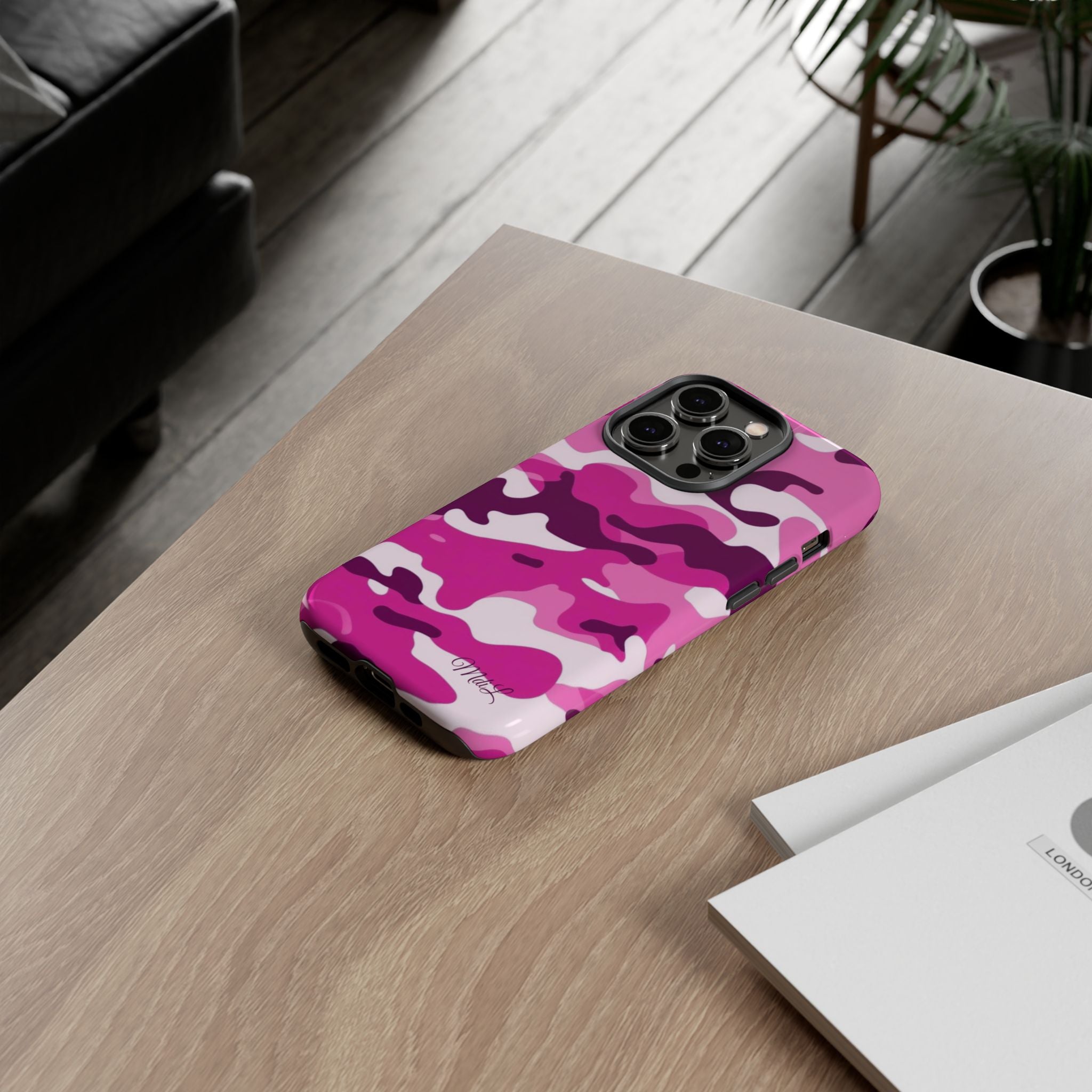 Magenta Camo iPhone Case