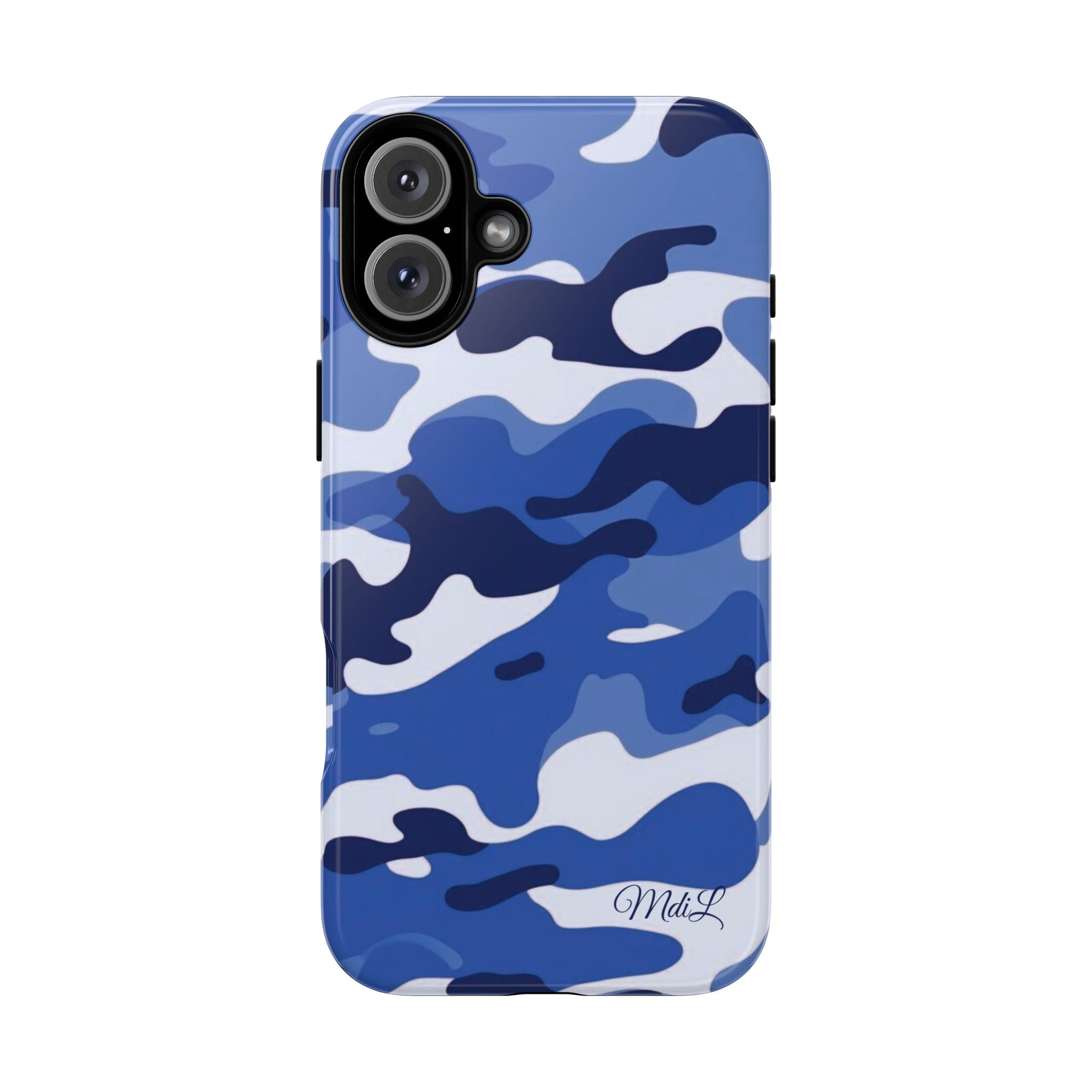 Deep Blue Camo iPhone Case