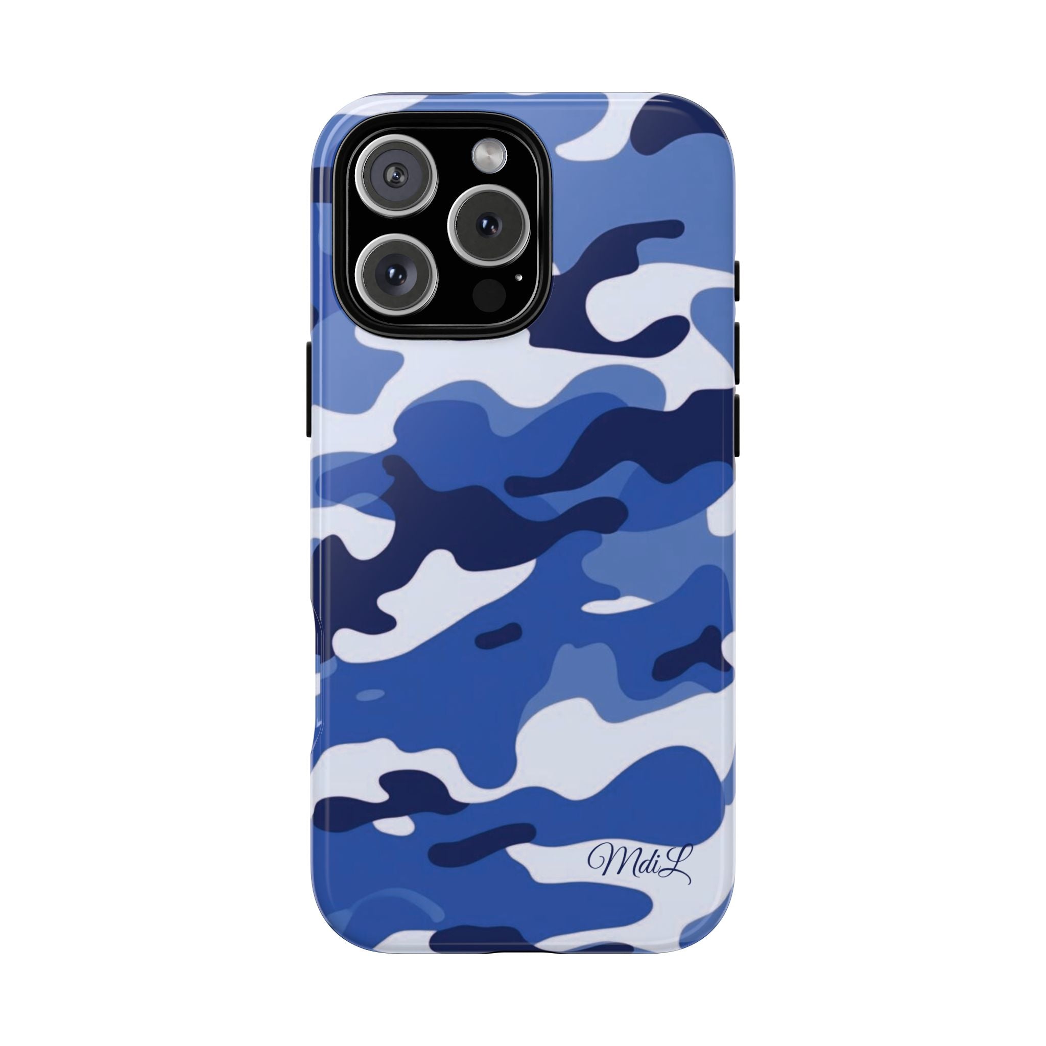 Deep Blue Camo iPhone Case