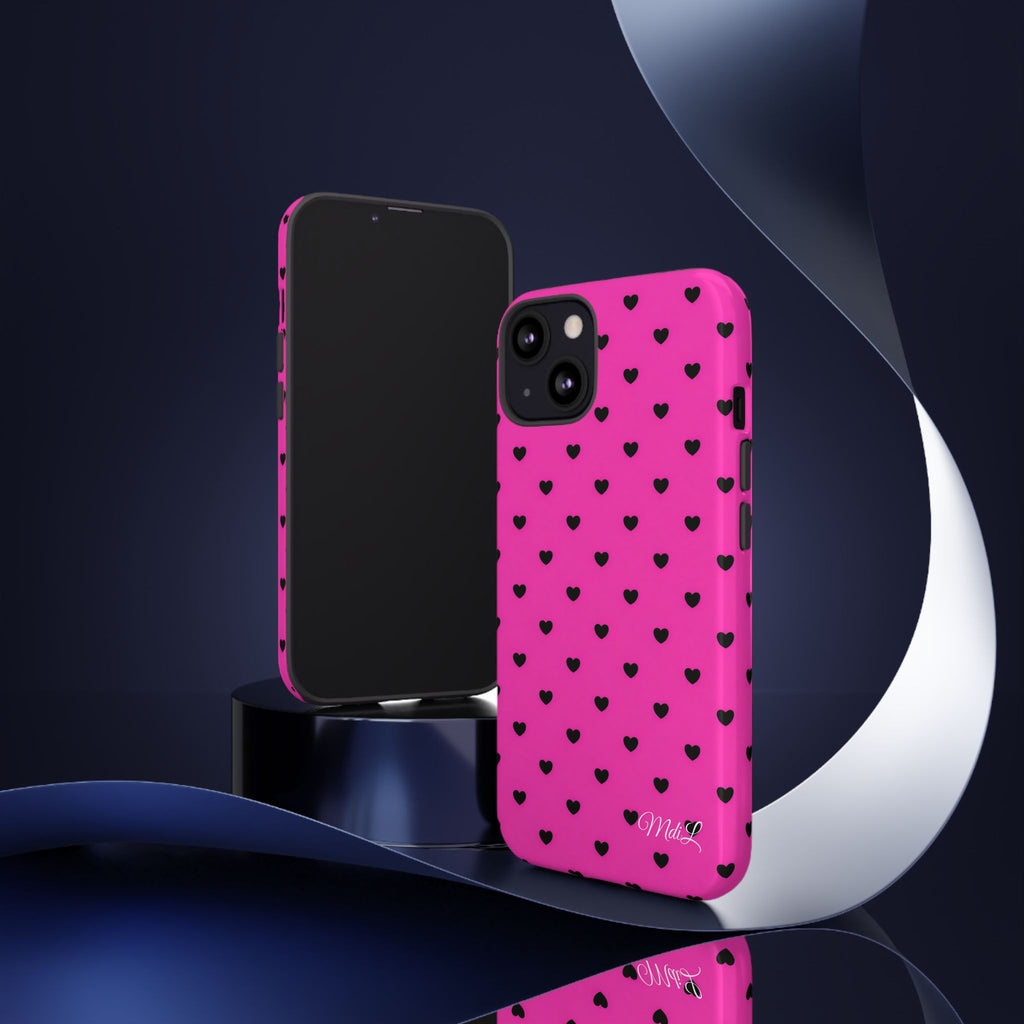 Dotted Hearts | Neon Pink - Mare di Luna