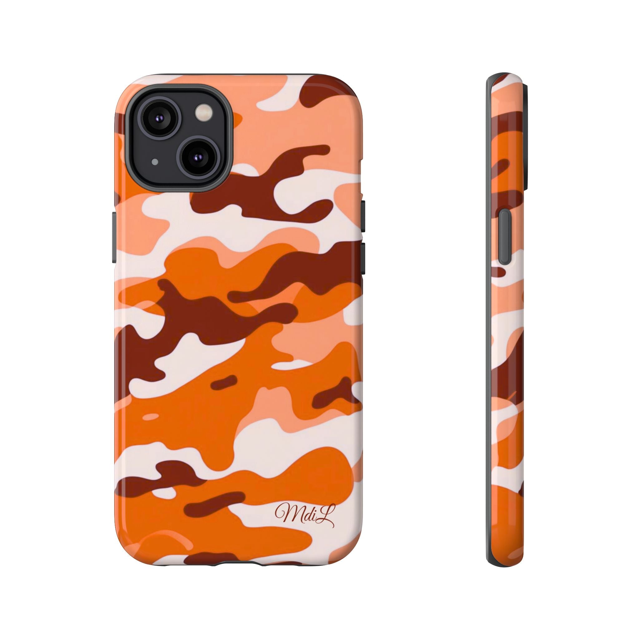 Orange Camo iPhone Case