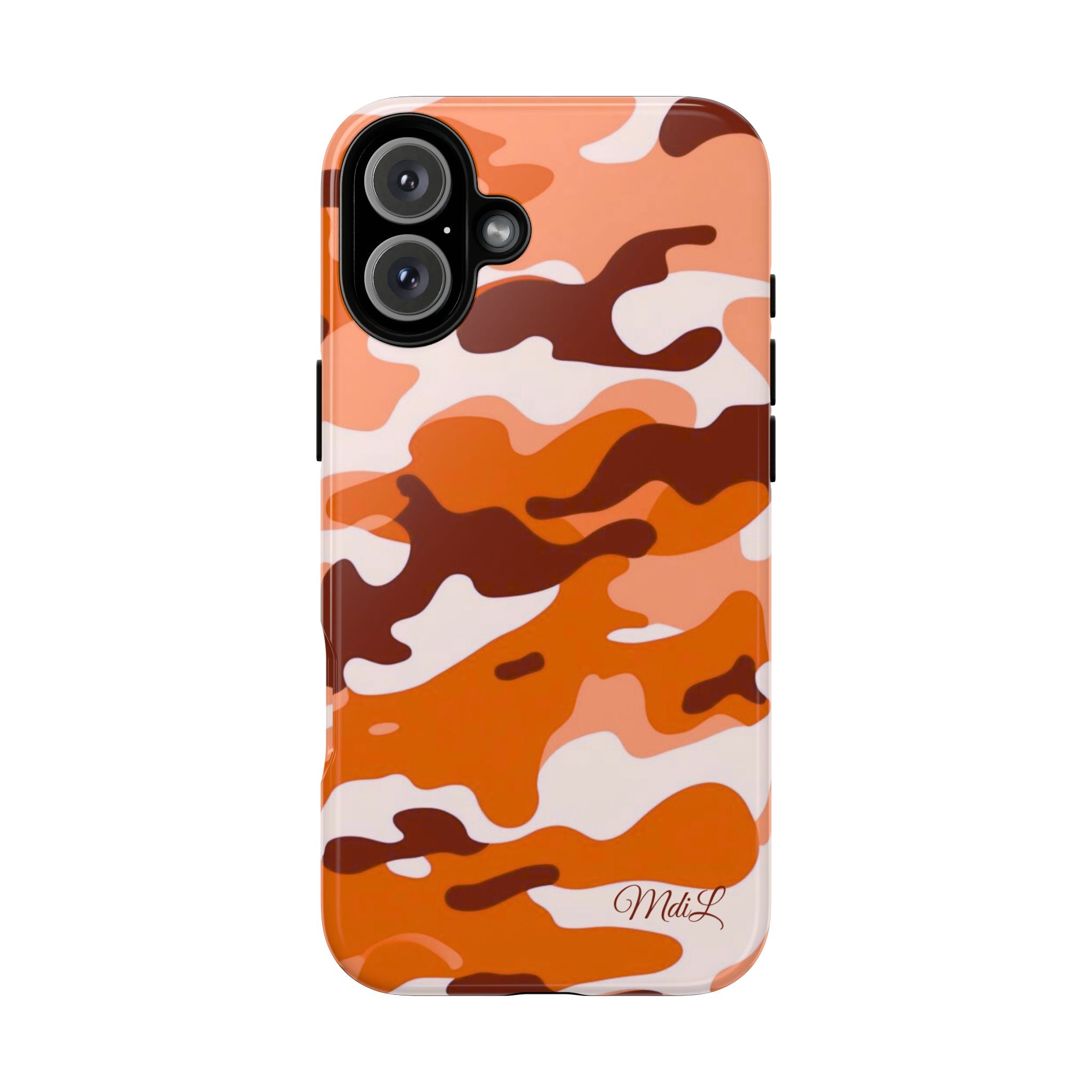 Orange Camo iPhone Case