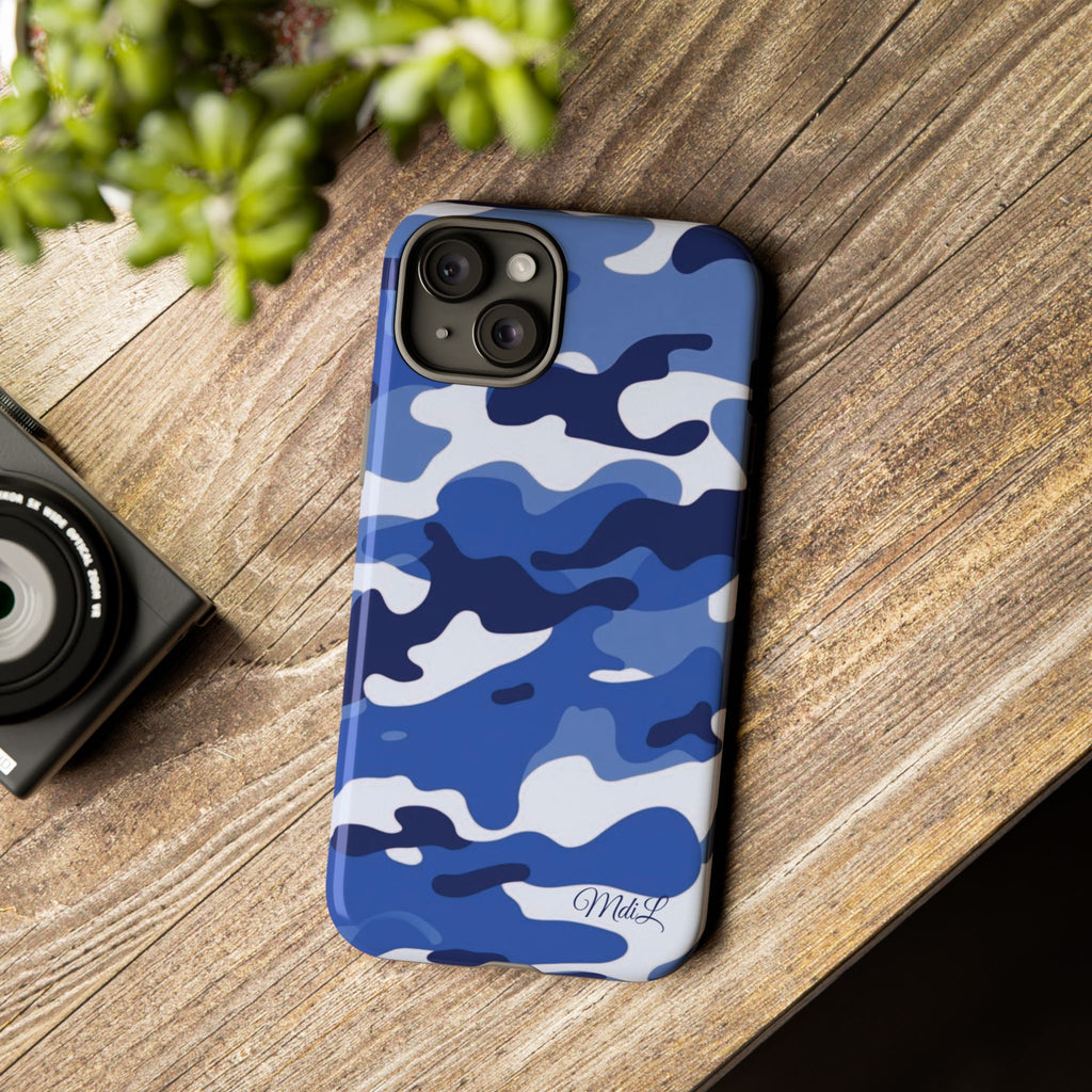 Deep Blue Camo iPhone Case