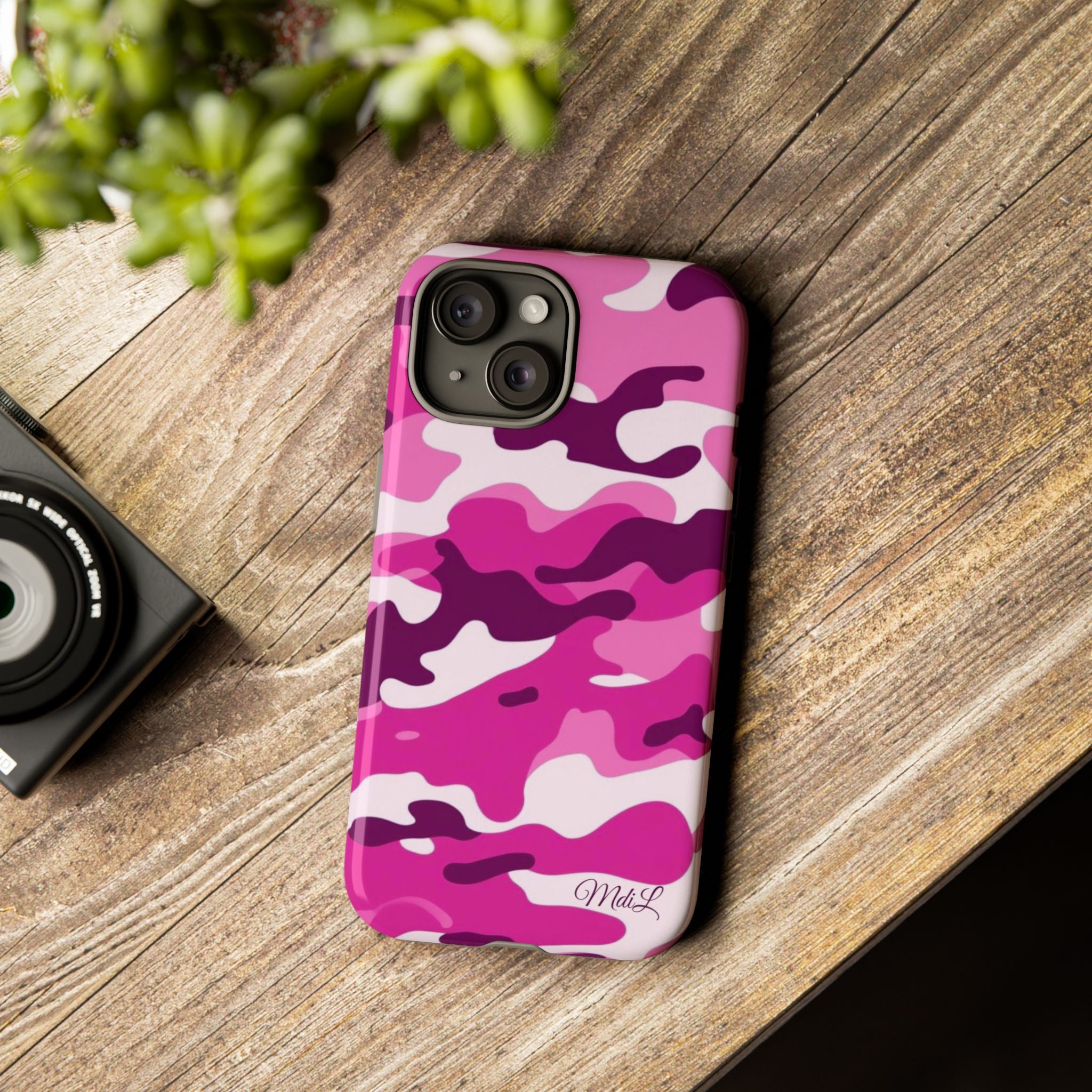 Magenta Camo iPhone Case