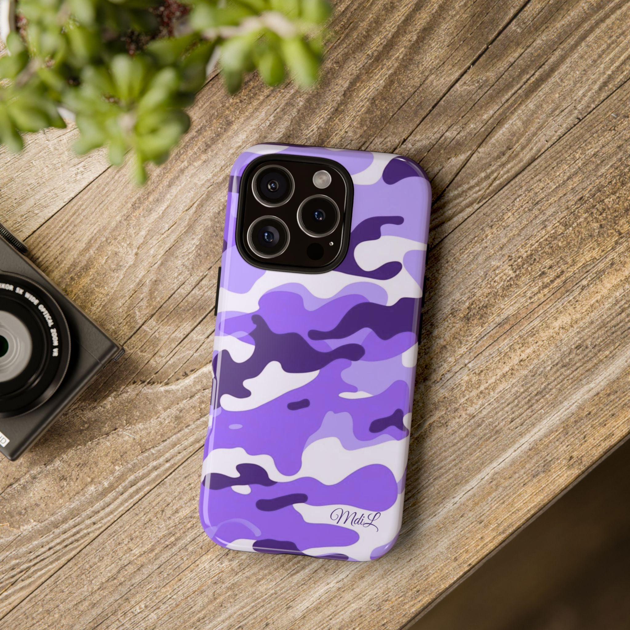 Purple Camo iPhone Case
