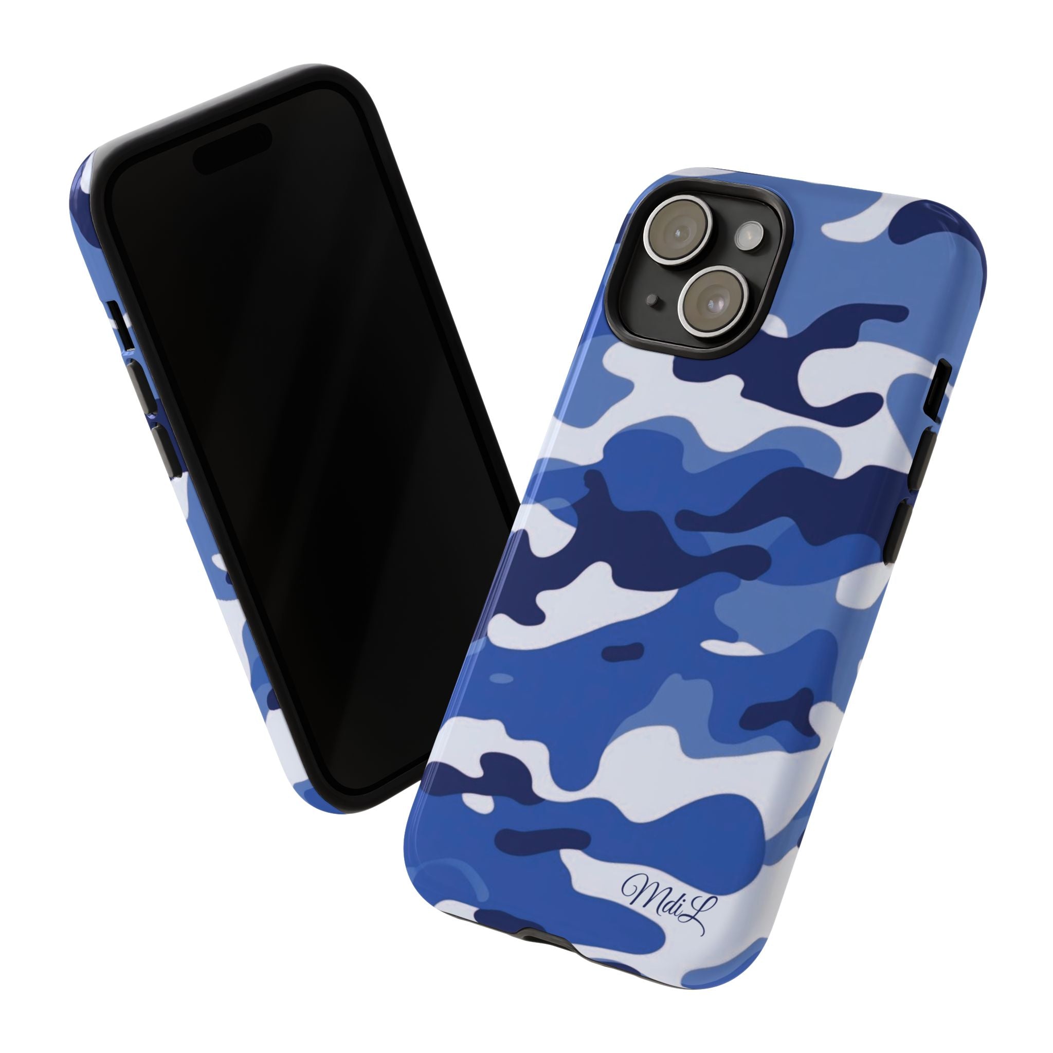 Deep Blue Camo iPhone Case