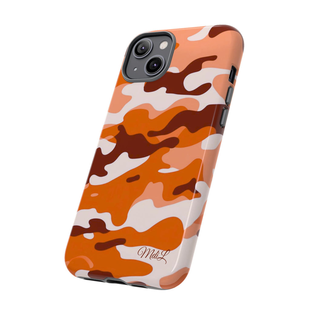 Orange Camo iPhone Case