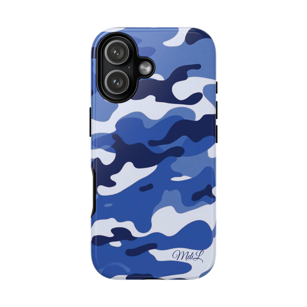 Deep Blue Camo iPhone Case