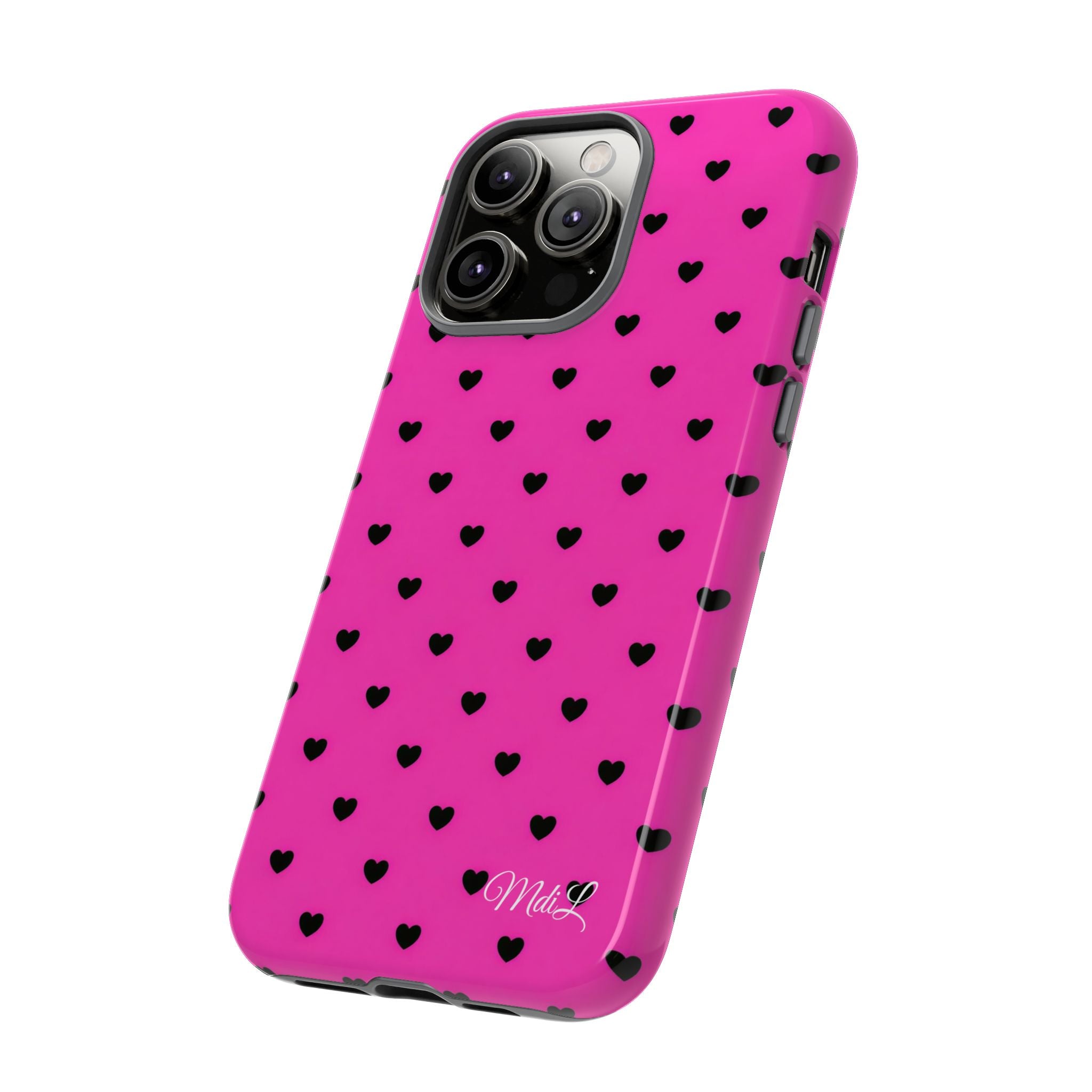 Dotted Hearts | Neon Pink - Mare di Luna