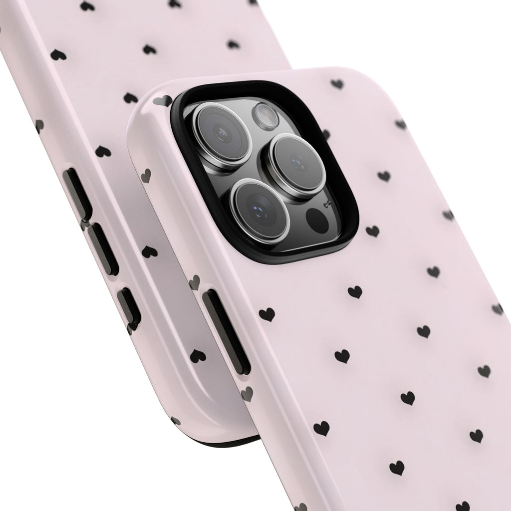 Dotted Hearts | Pink and Black