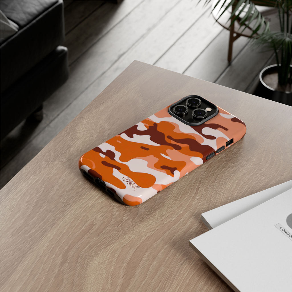 Orange Camo iPhone Case