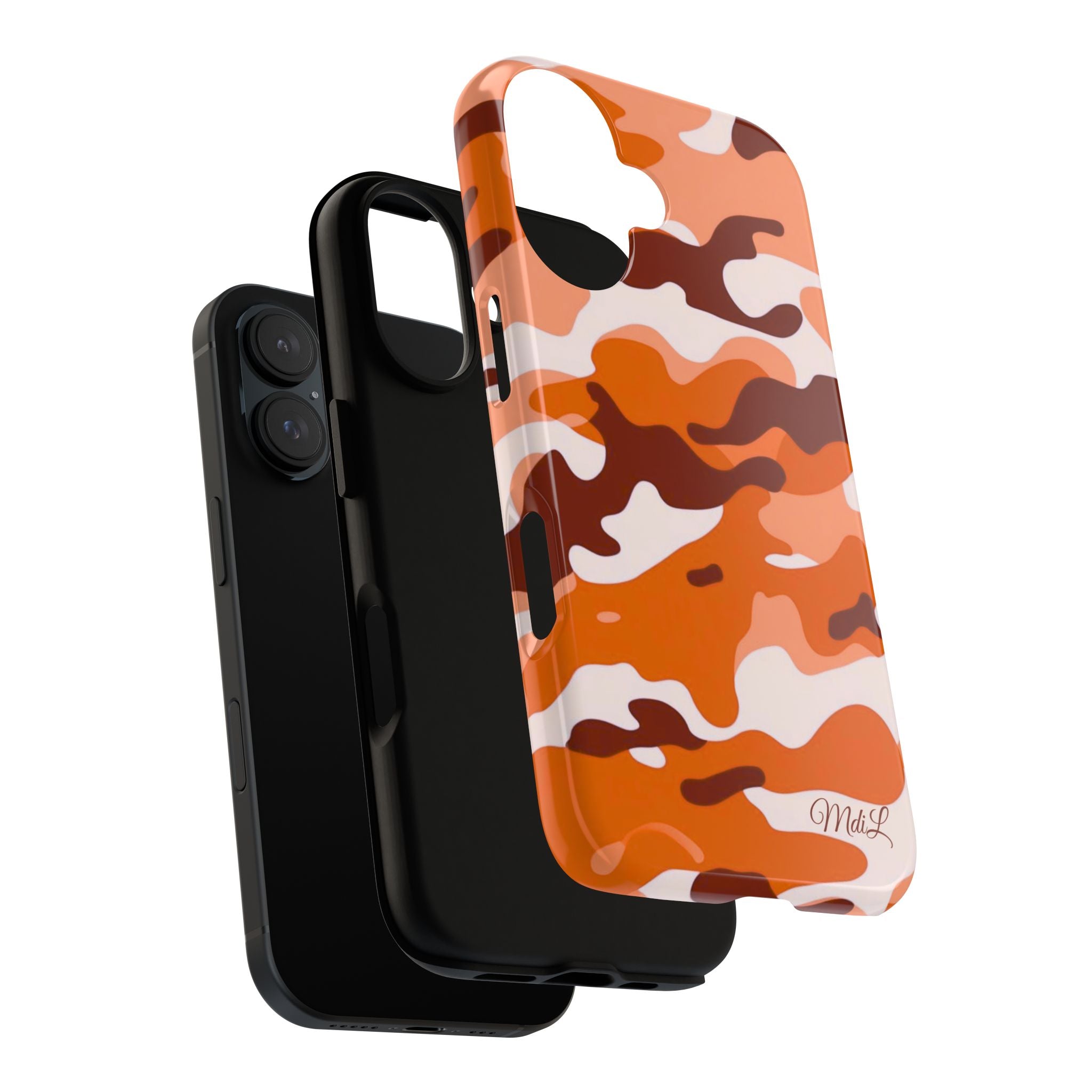 Orange Camo iPhone Case