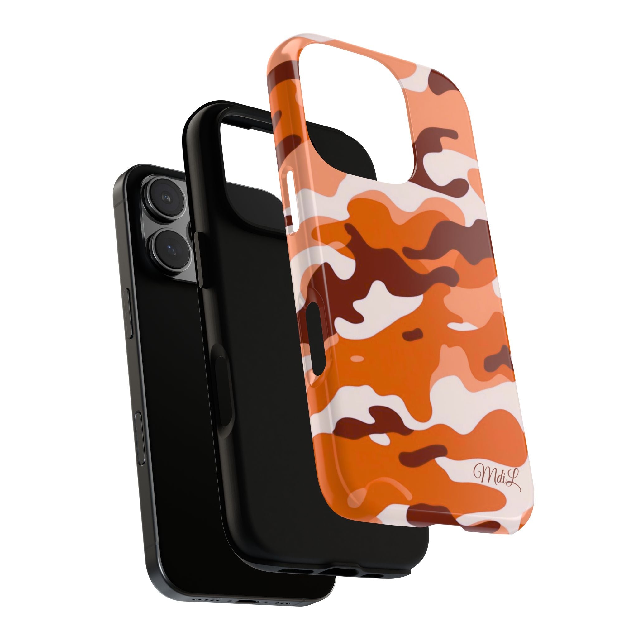 Orange Camo iPhone Case